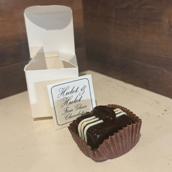 Hulet & Hulet Other - Hulet & Hulet Fine Glass Chocolate Coffee Bean Open Box